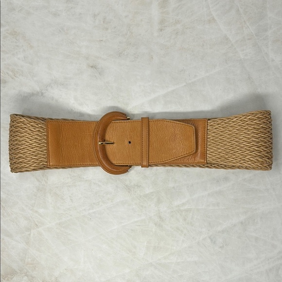 Avignon Tan Woven Belt with Leather Buckle | M - Picture 1 of 4